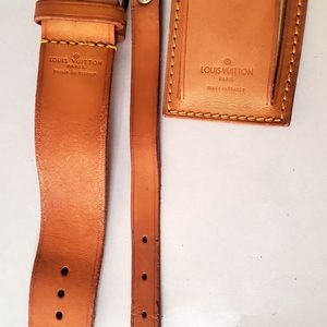 Louis Vuitton Vachetta Luggage Tag & Poignet Set